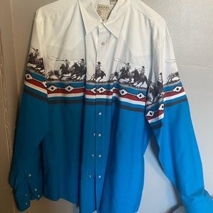 Men’s horse print dress shirt